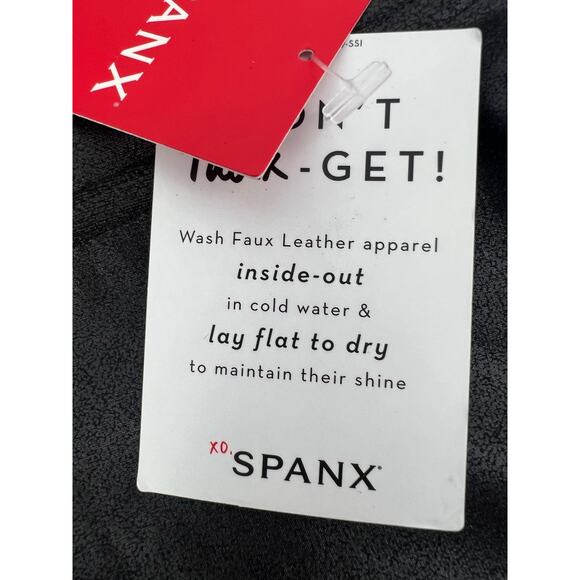 SPANX Faux Leather Pencil Skirt Black Contouring Waistband Size Small NEW!!! - Picture 7 of 8